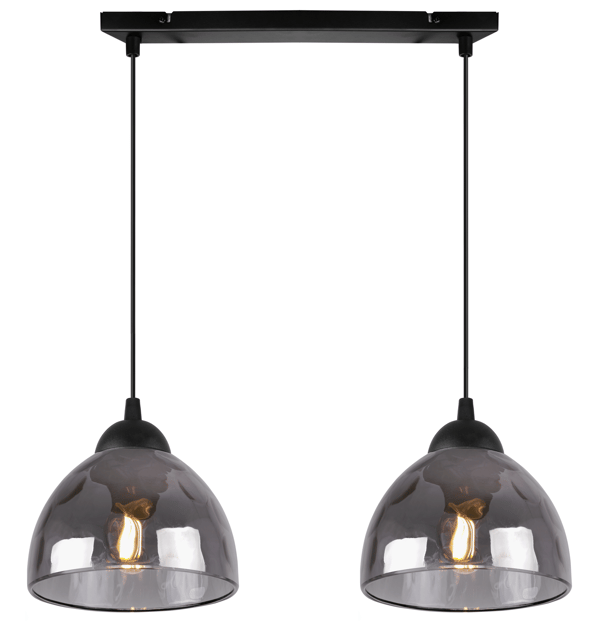 VENICE HÄNGLAMPA 2 PLATA GRAFIT LAMPSKÄRMAR E27