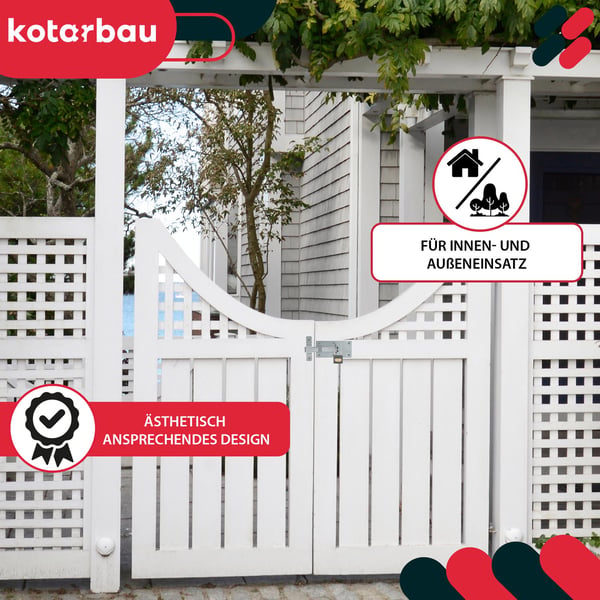 KOTARBAU® Universell raklås för dörrar, portar och hänglås, stål, 130 mm med hänglås