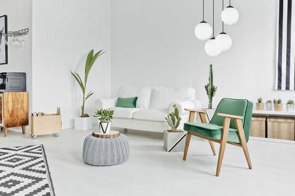 Hængende loftlampe, plafon, kugle, gylden krom, LED