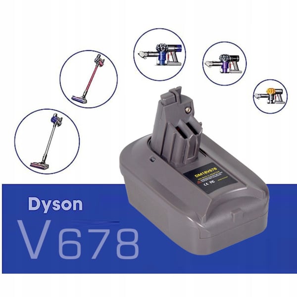 Makita-sovitin Dyson V6 ja V7 ja V8 -akulle