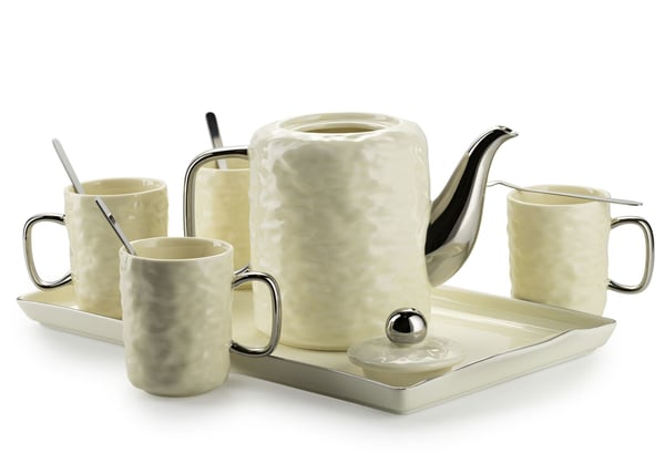 Selena Silver Cream Kaffeset 6 st