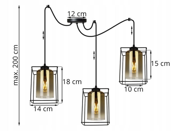 MODERN ELEGANT GLAS HÄNGLAMPA