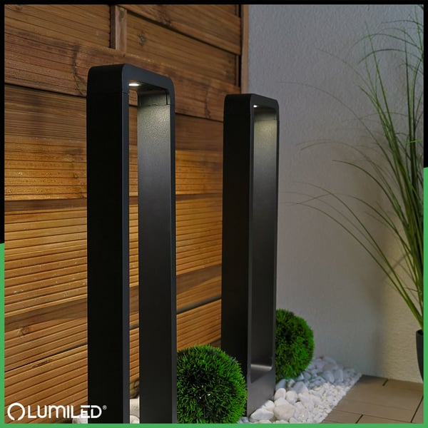 Trädgårdslampa stolpe utomhus stående LED 10W ERICA 60cm LUMILED