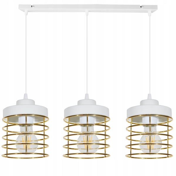 LOFTSLAMPE MED LED-LYKRONE MED GYLDEN TRÅD