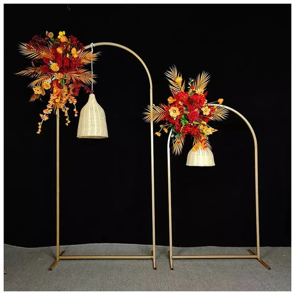 Rektangulär ballongbågram 200x100 cm guld