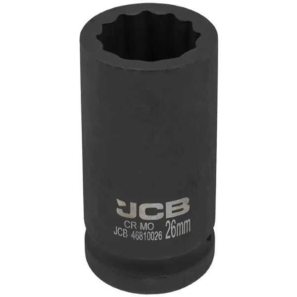 JCB DYB SLAGTOPPENØGLE 3/4" Cr-Mo 12-kantet 26 mm TOPNØGLE