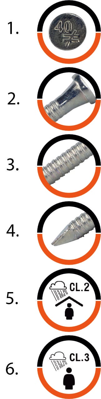 CNA 4,0x75 mm søm til tømrerfuger