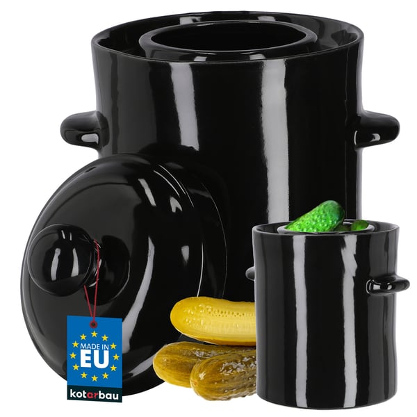 Kotarbau® Hermeettinen kivitavaratynnyri kannella kaalin ja kurkun säilömiseen 2,5 l eebenpuu Kotarbau® Hermeettinen kivitavaratynnyri kannella kaalin ja kurkun säilömiseen 2,5 l eebenpuu