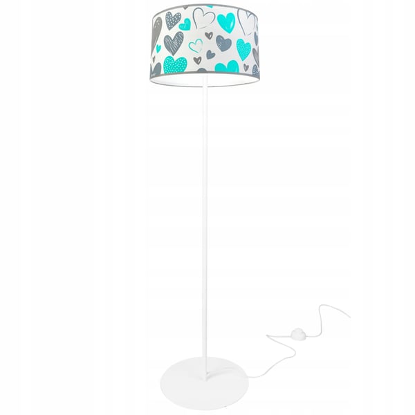 BØRNES GULVLAMPE, LAMPESKÆRM, MØNSTER, LED