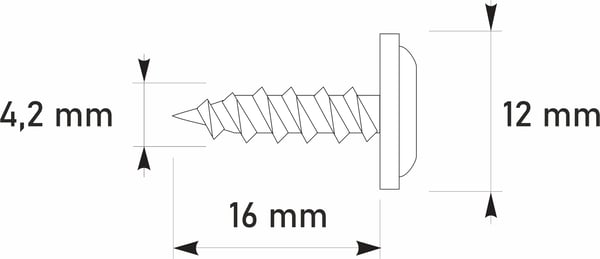 GM-S monteringsforbindelser 4,2x16mm RAL 8003