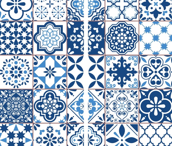 TMK ArtDeko Glas Skærebræt 2x 30x52 Mosaik