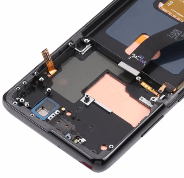 Samsung Galaxy S21 Ultra 5G LCD-skærm og pegteskærm OLED sort med ramme