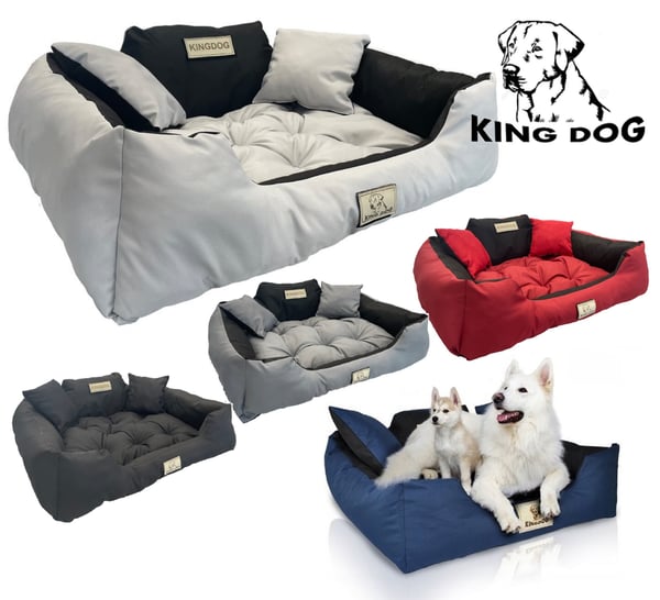 Koiran sänky häkki KINGDOG 55x45 cm mukautettu vedenpitävä vaaleanharmaa