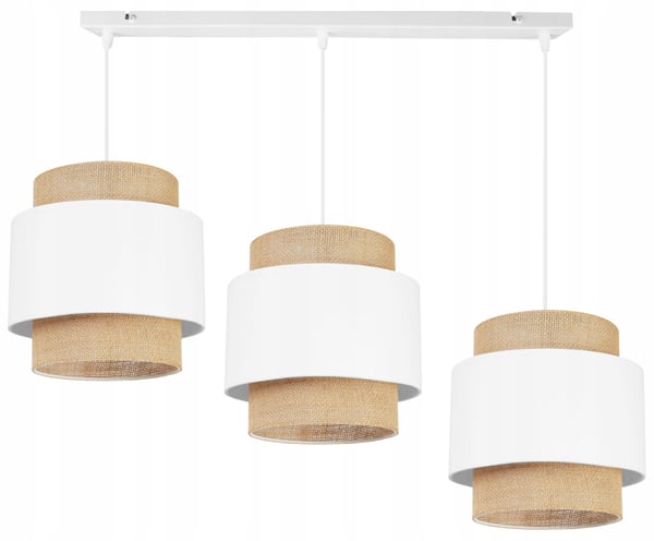 Hængende lampe, loftslysekrone, lampeskærm, boho juta