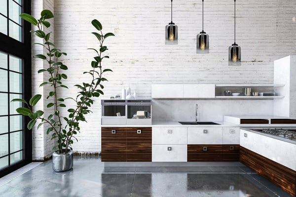 MODERNE ELEGANT HÆNGELAMPE MED GLASSKÆRM
