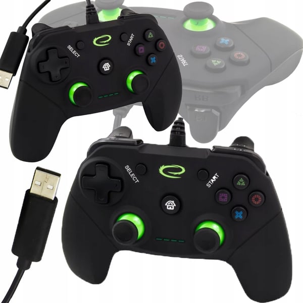 Gamepad PS3/PC USB Esperanza "Vanquisher" svart