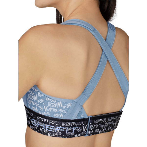 Shefit Blå Sports-BH med Medium Støtte, Justerbar, L