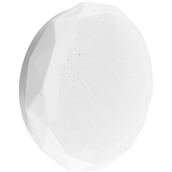 LED-kattovalaisin pinta-asennettava 12W IP44 pyöreä GLORY 2 DIAMOND 26cm LUMILED