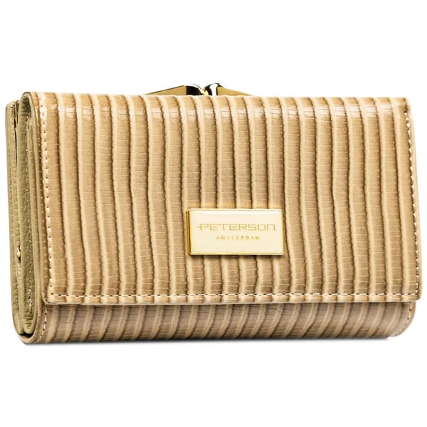 Damplånbok i läder+PU PTN PS108-CRV-2371 Khaki