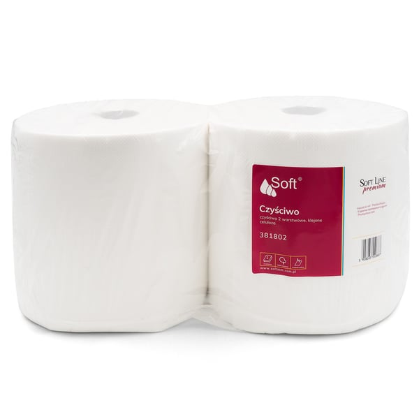 Soft Premium Line 2-lags cellulose rengøringsklud, 2-pak.