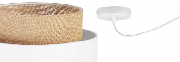 Hængende lampe, loftslysekrone, lampeskærm, boho juta