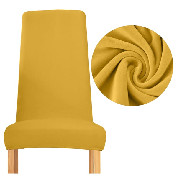 Tuolin päällinen kapealla selkänojalla, paksua samettiplyysiä, hunajanvärinen Tuolin päällinen kapealla selkänojalla, paksua samettiplyysiä, hunajanvärinen