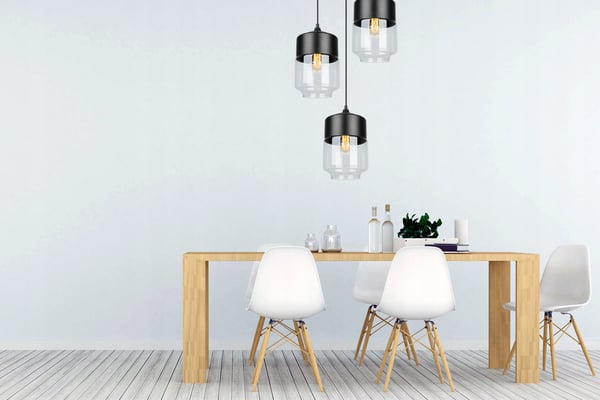 HÆNGENDE LOFTSLAMPE, GLASPLAFON, LED-LAMPE