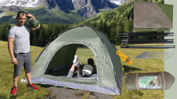 Suuri 4 hengen iglu-turistiteltta 200x200 cm