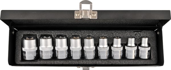 TORX E10-24 HYLSYAVAIMET, 9-OSAINEN SARJA - YT-0521