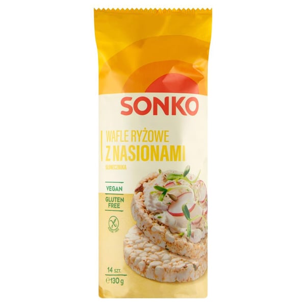 Sonko-riisivohvelit auringonkukansiemenillä 130 g (14 kpl)