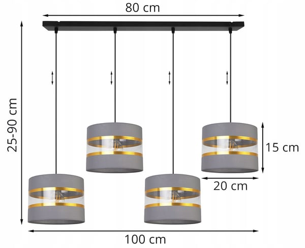Loftshængende lampe lysekrone lampeskærm moderne