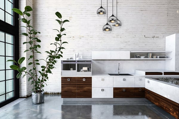 ELEGANT HÆNGELAMPE, GLASLAMPE, KROM LED