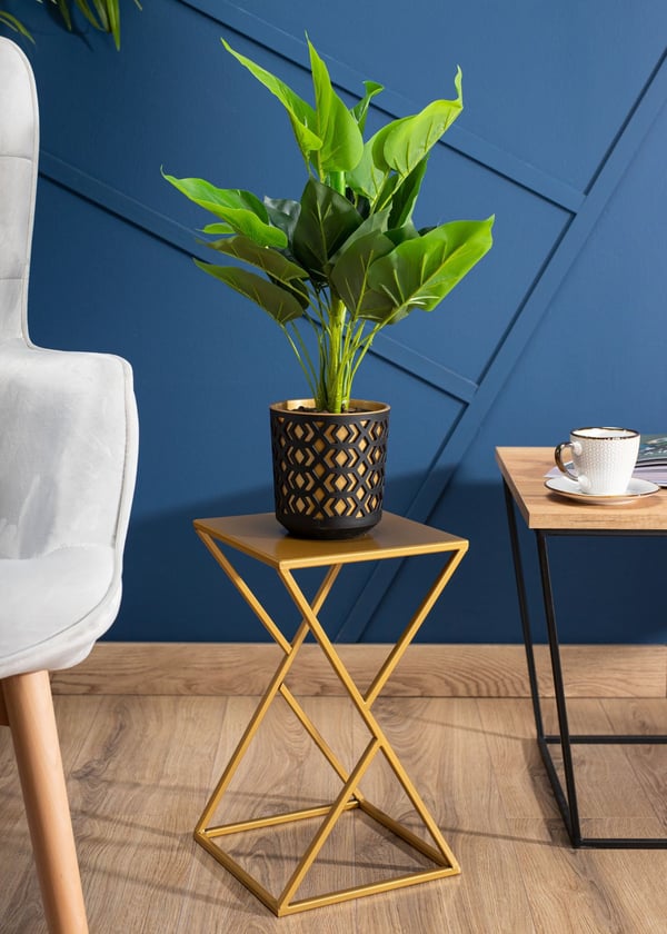 Moderne loft blomsterstander, guld, 40 cm