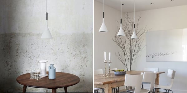 Loftslampe til køkken, spisestue, stue, lysekrone, hvid, moderne