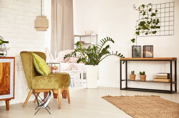 Hængende lampe, loftslysekrone, lampeskærm, boho juta