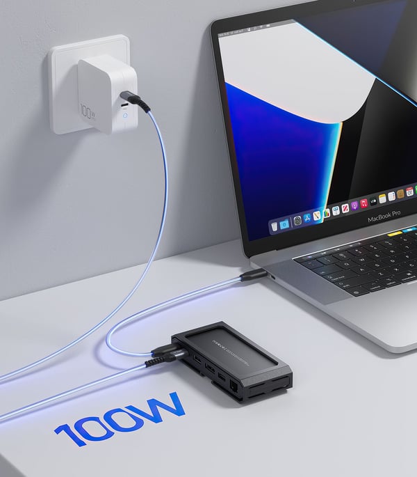 Jsaux 11-i-1 dockningsstation 100W 4K 120Hz HB1101 HDMI DP QC för Steam Deck