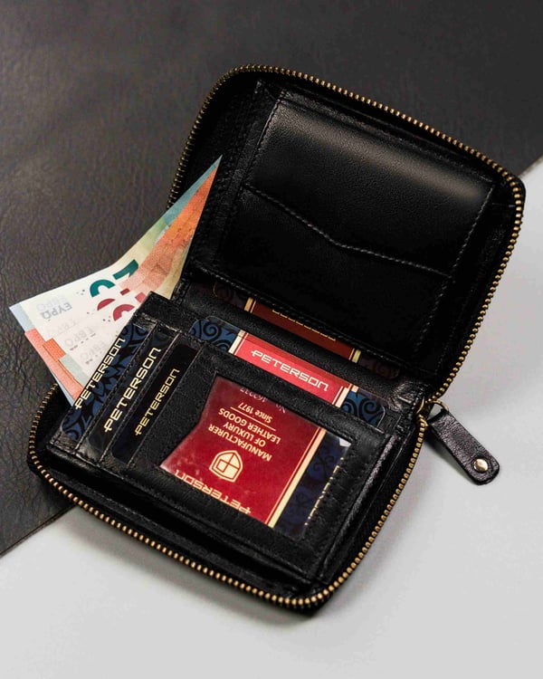 Peterson plånbok sk. PTN 340.01-2091 Svart+Röd