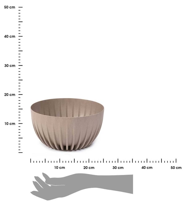 Blomkruka Stripped ECO kaffe latte 24x14 cm