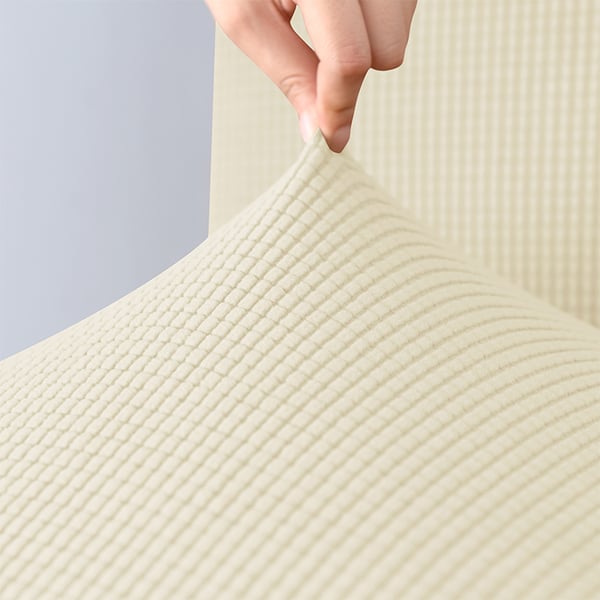 Överdrag till barstol jacquard krämfärgad