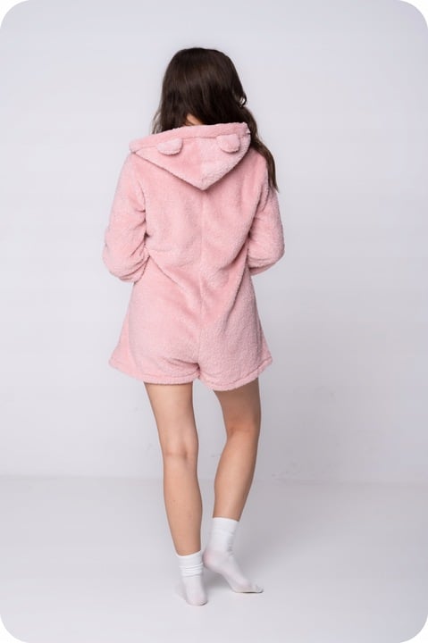 Onesie Kigurumi Pyjama Haalari Nallekarhu Likainen Pinkki [ONESIE13]