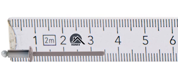 Åbne aluminiumnitter 3,2x8mm RAL9007