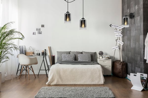 UNIK KNKIET-LAMPE, ELEGANT GLASSKÆRM