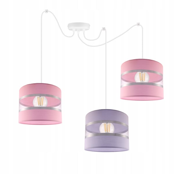 Lofthængende lampe med loftskrone og edderkopskærm