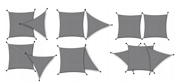 Solsejl hvidt solsejl UV-materiale til havetag 3x2m