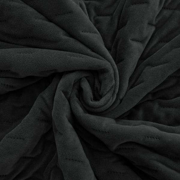 Elegant sengetæppe 170x210 cm med sort kant