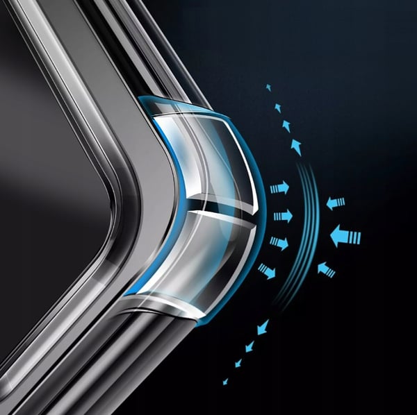 Airbag-stötdämpningsskal för iPhone 13 mini och härdat glas