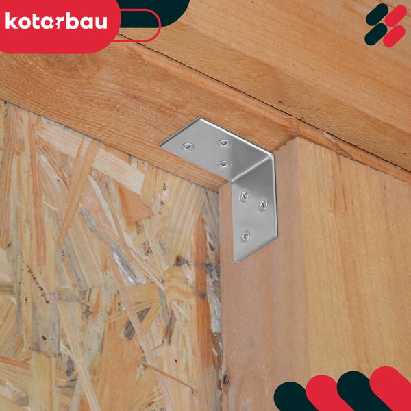 Kotarbau® Kirvesmiehen kulmaliitin ruostumatonta terästä sinkittyä 40 x 40 x 25 mm 100 kpl:n sarja