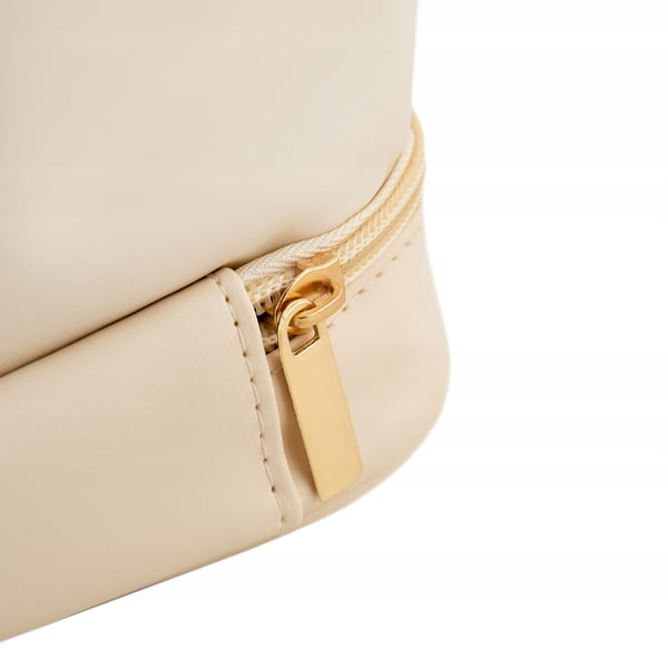 BKP-14 rymlig sminkväska för kvinnor beige Mellow