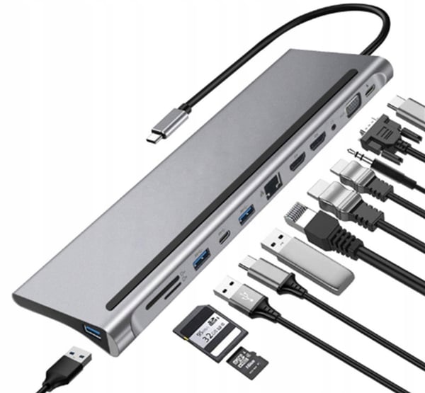 HUB USB-C-adapter HDMI 4K USB 3.0 5Gb/s 87W för PC/Mac/Steam
