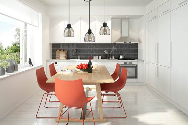 Hämähäkkiriippuvalaisin moderni LOFT mustavalkoinen